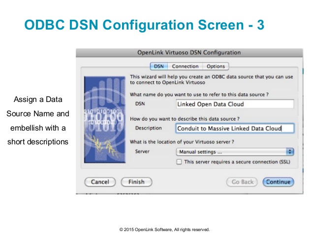 Mac odbc: dsn configuration for mac